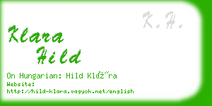 klara hild business card